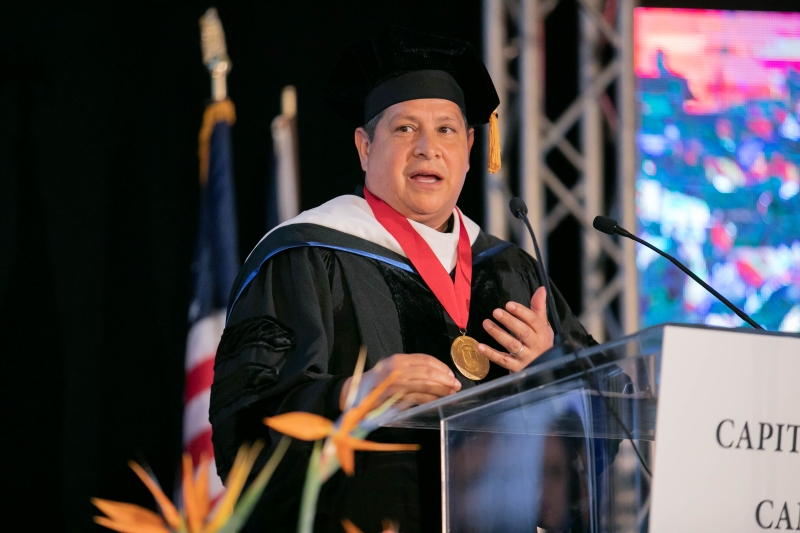 Antonio Tijerino recognized with Ana G. Mendez Presidential Medal and serves as Commencement Speaker at Capitol-Area Graduation Ceremony